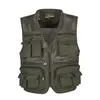 Unloading Men's Vest Tactical Webbed Gear Coat Summer Pographer Waistcoat Tool Many Pocket Mesh Work Sleeveless Jacket Male 210925