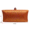 Evening Bags Bag Hot Orange Crystal Clutch for Womens Part Black green purple gray gold 1214