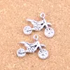 55 sztuk Antique Srebrny Brąz Plated Motorcross Motorcross Charms Wisiorek DIY Naszyjnik Bransoletka Bransoletka Ustalenia 17 * 23mm