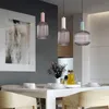 Fidutri di lampade a sospensione in vetro nordico moderni per la sala da pranzo bar ristorante lampada a sospensione del letto illuminazione sospensione