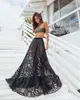 Skirts Summer Women's Long Lace Skirt See-through High Waist Maxi Floor-Length Solid Color Hollow Clothing