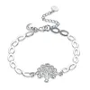 Kvinnors sterling silverpläterad träd av liv hänge charm armband gssb574 mode 925 silverplatta smycken armband247s