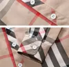 Classic boys plaid shirts designer kids lapel long sleeve shirt children single breasted pocket casual lattice tops fall boy cloth3379664