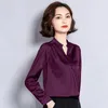 الخريف الكورية الأزياء الحرير المرأة القمصان الساتان طويلة الأكمام البلوزات زائد الحجم xxl blusas femininas أنيقة السيدات قمم 210427