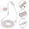 LED Strip Light 220V Flexibla LED-lampor Tape SMD2835 120LED Vattentät band med EU-switchplugg för heminredning 2m 3 4 5 6 7 8 9 10