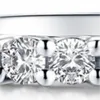 CZ Wedding Ringar för Kvinnor Stackbara Anniversary Ring Eternity Band Silver 925 Smycken 1232