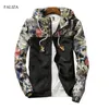 FALIZA Neue Frühling Floral Bomber Jacke Männer Hip Hop Blumen Designs Slim Fit Pilot Bomber Jacke Mantel Männer Mit Kapuze Jacken 5XL JK-I X0621