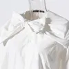 Deuxtwinstyle doux chemise blanche pour les femmes O cou à manches longues décontracté solide minimaliste chemisier femme mode vêtements 210517