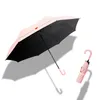 女性の雨の風防的傘二重目的愛のギフト女性サンシェードUVパラソル保護3つ折り