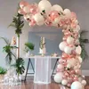 Patimate Rose Gold Balloon Arch Garland Kit Wedding Birthday Baloon Party Decor Kids Chuveiro de bebê Confetti Ballon 21110326961442511