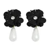 Orecchini a forma di fiore fatti a mano alla moda e carini per le donne Orecchini pendenti vintage con perle d'acqua pendenti gioielli bohémien