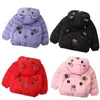 Autunno Ragazzi Piumini Capispalla con cappuccio Bambini Cartoon Warm Fashion Baby Kids Coat Abbigliamento Ragazze 211204