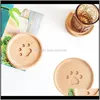 Table Kitchen, Bar Home Gardencute Simple Bear Wood Drink Pad Lovely Coffee Cup Mat Tea Dining Soft Placemats Decoration Aessories Mats & Pa