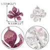 30 Teile/los Benutzerdefinierte Frauen Pins Modeschmuck Kristall Strass Orchidee Blume Brosche Für Dame Dekoration
