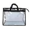 보관 가방 투명 먼지 방지 백 보호 가능한 여성 지갑 핸드백 먼지 덮개 지퍼 방수 보호기