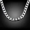 Kedjor Classic 10mm Chain 925 Sterling Silver Halsband för mäns 20/24 tum lyxvarumärken smycken bröllop julklappar