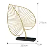 Modern Nordic INS Desktop Home decor accessories Decoration Crafts Figurines Living Room ornaments Creative gift Iron Leaves 210318