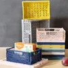 Crateble Crate Plastic Folding Storage Box Basket Desktop Cosmetic Sundries Organizer Br￶d Fruktleksaker Bin korgar