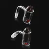 Full Weld Smoking Beveled Edge 4mm Bottom ,With 2pcs Spinning Holes Quartz Banger And ruby, Dichro Caps 10mm 14mm 18mm For Glass Bongs