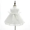 Retail born Baby Girl Christening Gown First Birthday Princess Baptism Dress+Cape+Hat Toddler Clothing 6116BB 210610