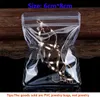 20 stks / partij Transparante PVC Sieraden Pouches Tassen Clear Anti-oxidatie Zip Lock Earring Hanger Ketting Armband Storage Houder