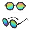 Groothandel Kids Zonnebril Kinderen Baby Mode Leuke Schaduw Ronde Vintage Zonnebril voor Meisjes Jongens Eyewares UV400 Oculos