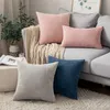 Stor kuddeöverdrag SuperSoft Corduroy Pillow Case Nordic Striped Dekorativ för Bed Soffa Sofa Höst heminredning 220217