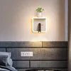 Living Room Modern Simple Study Bedroom Bedside Nordic Corridor Plant Reading Background Led Wall Light Lamp