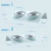 Double Bowls Pet dog cat Feeding Station Stainless Steel Water Food Bowls Feeder Solution for Dogs Cats supplies 210320