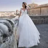 Vestidos De Novia Bridal Gown Long Sleeve Wedding Dresses Pearls Appliques Fashion Robes De Mariage Backless Hochzeitskleid