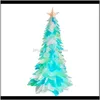 Fournitures de fête de fête jardin saphir bleu Mini décorations artificielles d'arbre de noël pour la livraison à domicile 2021 Ckdvm