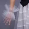 Beş Parmaklar Eldiven Örgü İplik 20 cm Kısa Stil Dantel Ince Gazlı Bez Beyaz Güzellik Vintage Akşam Vestido De Noche Dokunmatik Fonksiyonu Kadın