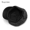 Kagenmo женская зимняя восьмиугольная шапка на толстом меху, сохраняющая тепло, уличный козырек для прогулок, женские универсальные легкие хорошие шерстяные береты284F