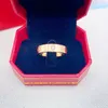 with box new Titanium Steel Gold silver love cz diamond Ring For Men Women Wedding Engagement lovers Jewelry size5-11