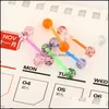 Tongue Rings Body Jewelry Mixed Colors Punk Hip Hop Acrylic Ball Nipple Ring Barbell Ear Tragus Cartilage Piercings C3 Drop Delivery 2021 Yg