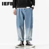 IEFB /men's wear spring casual denim Trousers high Streetwear Personality Handsome Gradual Change Jeans vintage 9Y788 210524