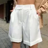 Women's Shorts Over-the-knee Shorts, Office Comfortable And Loose Fashion High Waist Retro Hip Cotton Casual Pants.