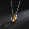 Geometry Interlocking Circle Male Pendant Necklacefor Men Stainless Steel Modern Trendy Geometric Stacking Streetwear Necklace G1206