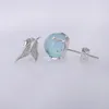Real 925 Sterling Silver Mermaid Bubble Stud -oorbellen voor vrouwen jubileum Huidige Fishtail Fine Jewelry S925 Groothandel