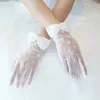 Bridal Gloves 1 Pair Princess Girls Elegant Short Gauze Artificial Pearl Mesh Gloves Bride Wedding Dress Accessories