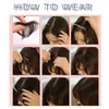 Natural Real Human Hair BangsFringe Hand Tied MiNi Flat Clipin Hair Extension Bleach Blonde4543668