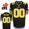 Mens Women Youth Hamilton Tiger Cats Custom Soccer Jersey Black 100% Ed Embroidery S Jerseys Any Name Any Number