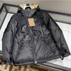 Men Nylon Down Jacket Front Pocket Reversible Coat Designer Quilted Hooded Parkas 3XL