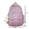 Sac à dos 2021 imperméable en nylon femme homme étudiant cartable collège livre voyage sac à dos mode fille double épaule sacs d'école