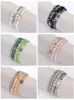 Braccialetti in rilievo di Multi Layer Bohemian Versatile Stretch Stretch Stretch Sparkly Crystal Beads Wrap Slip-on Braccialetto Bangle Set