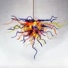 Artistic Hanging Lamps Modern Hand Blown Glass Chandelier Lighting Fixture Indoor Multi Color Customized 70 CM