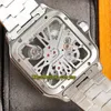 Sonsuzluk Saatleri V3 Yükseltme Versiyonu RRF 0015 Horloge Skeleton Lm 0012 Swiss Ronda 4S20 Kuvars Erkekler İzle İki Ton Altın Hızlı Disas211t