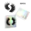 Venda Por Atacado 1Pair Tira Completa Falsa Eyelash 3d Dramática Espessa Fuga Falso Cílios Com Acrílico Lash Box Ferramenta de Maquiagem Trendy