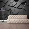 Moderno criativo 3D geométrico abstrato cinzento triângulo grande mural 3d wallpaper sala de estar tv parede decoração de parede pano de parede 3d fresco 210722