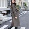 Lã feminina mistura de lã Casaco de lã 2022 Autumn Winter moda espessada espessada de tene-teno colarinho cinto fino feminino fêmea de roupas femininas Bery22